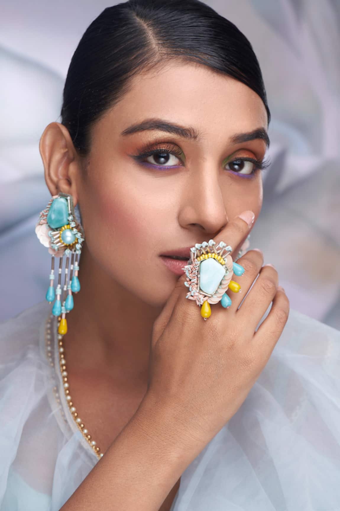 Torque By Merge Tassel Drop Embellished Earrings