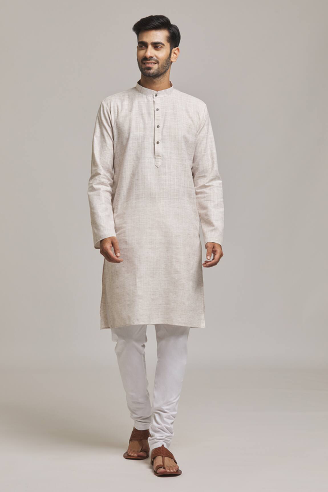 Arihant Rai Sinha Band Collar Plain Kurta Set 