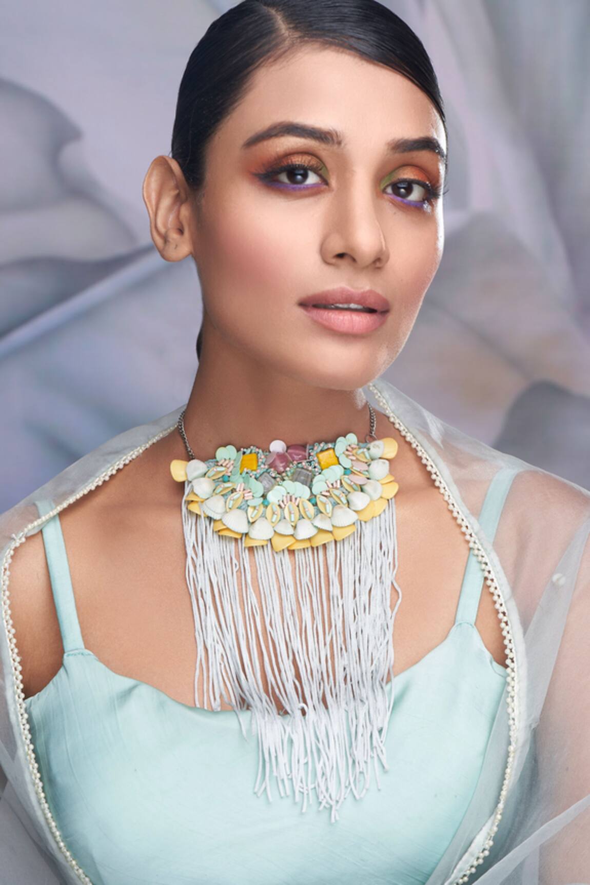 Torque By Merge Shell Embellished Choker Necklace