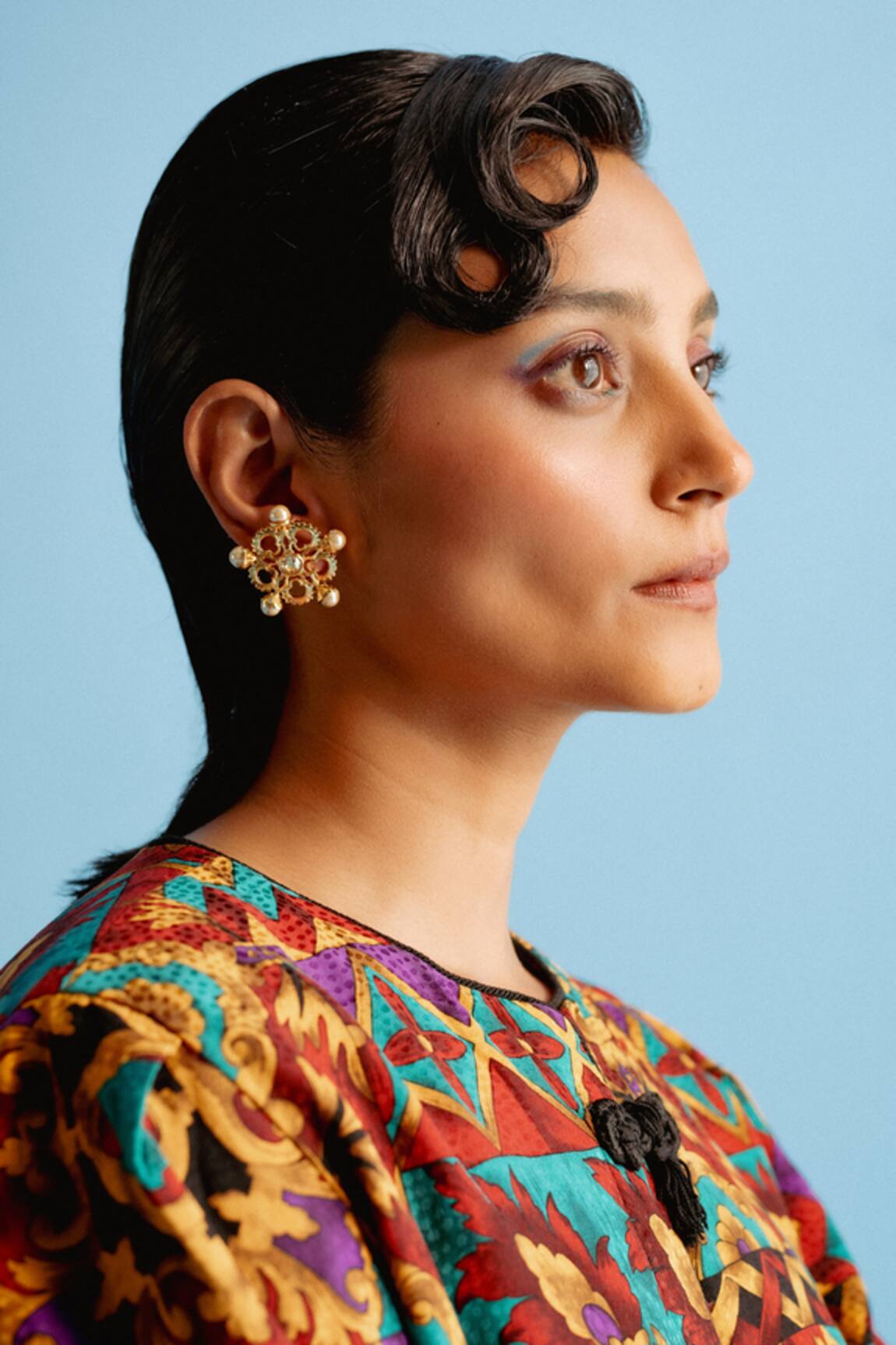 Esme by Aashna Dalmia Honey Suckle Embellished Stud Earrings 