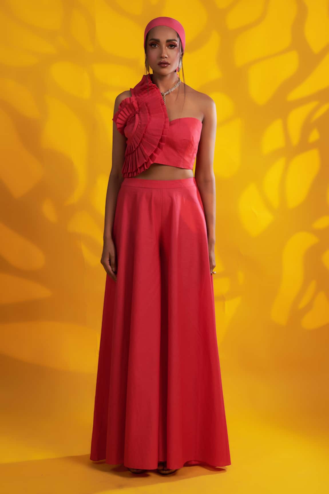 Jyoti Sachdev Iyer Pleated Crop Top 
