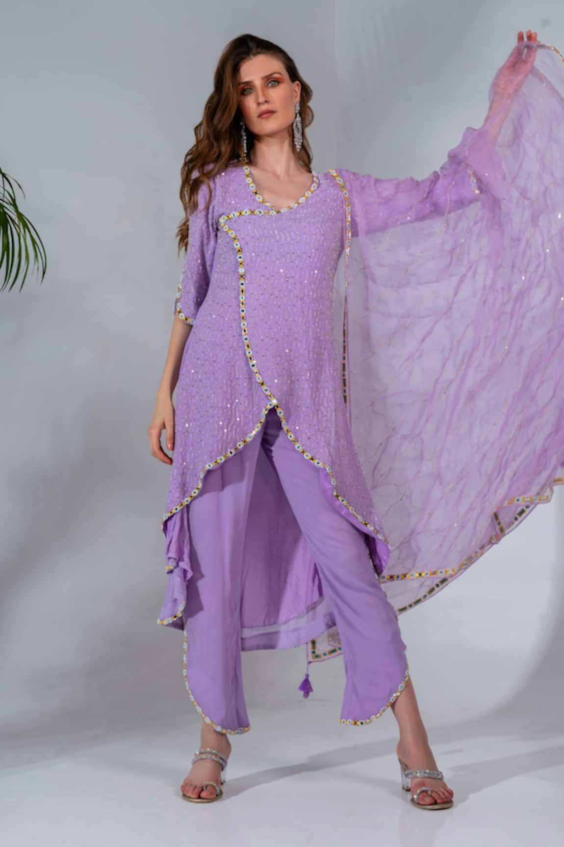 Neha Khullar Overlap Embroidered Kurta Set 