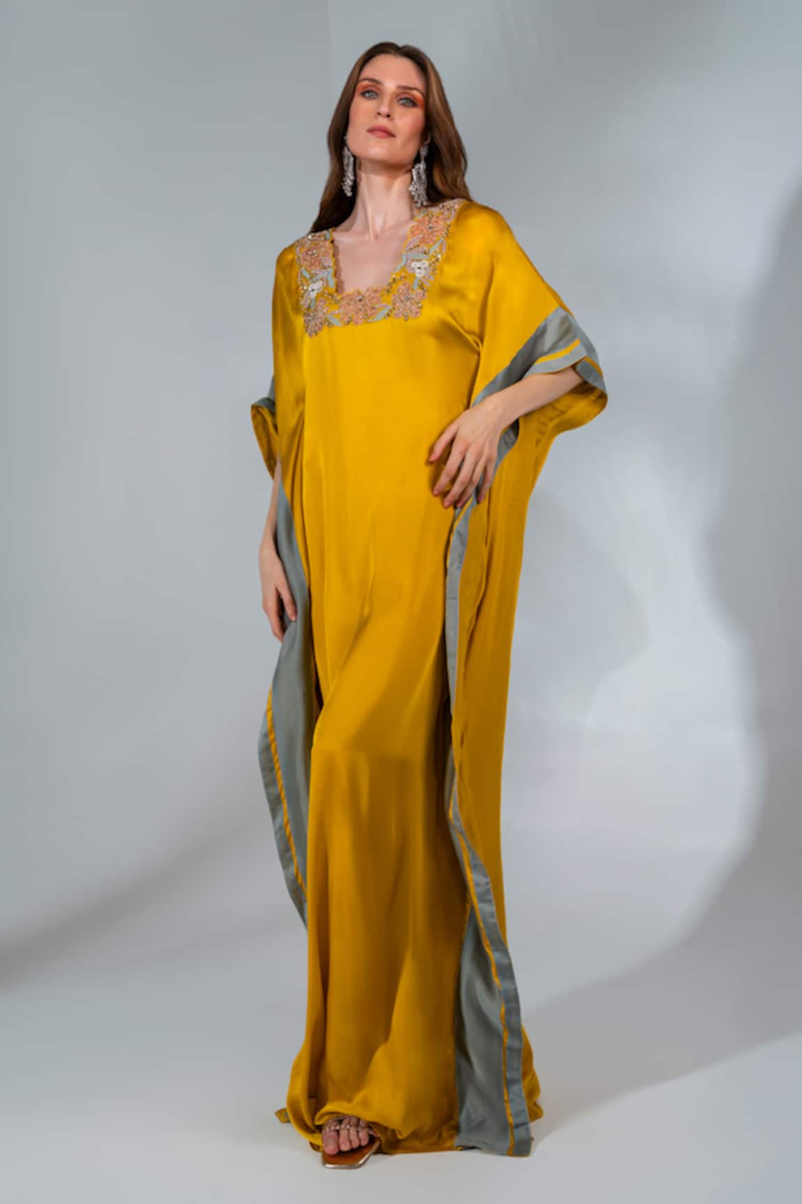 Neha Khullar Floral Embeoidered Kaftan 