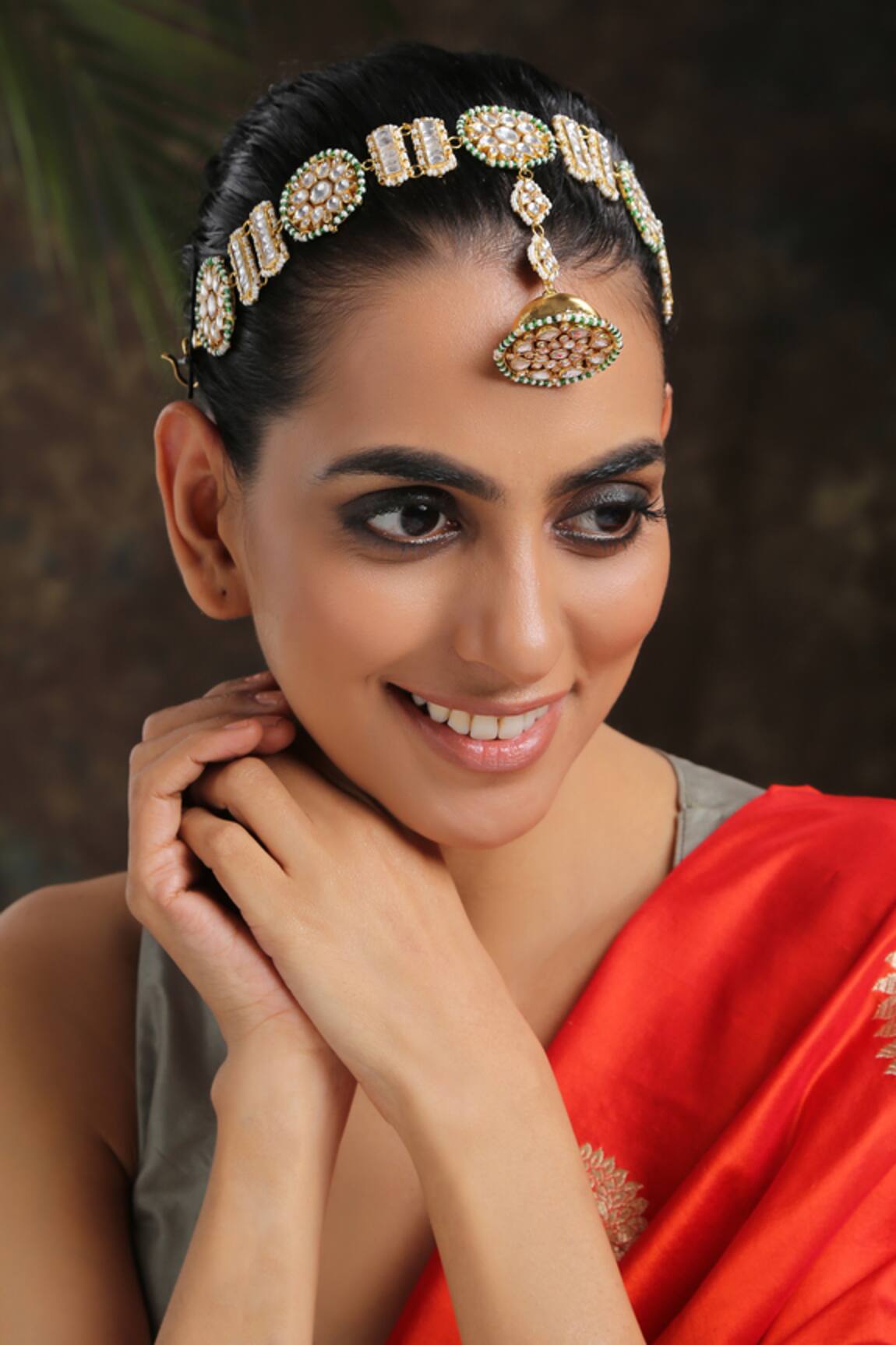 Paisley Pop Handcrafted Kundan Borla Mathapatti