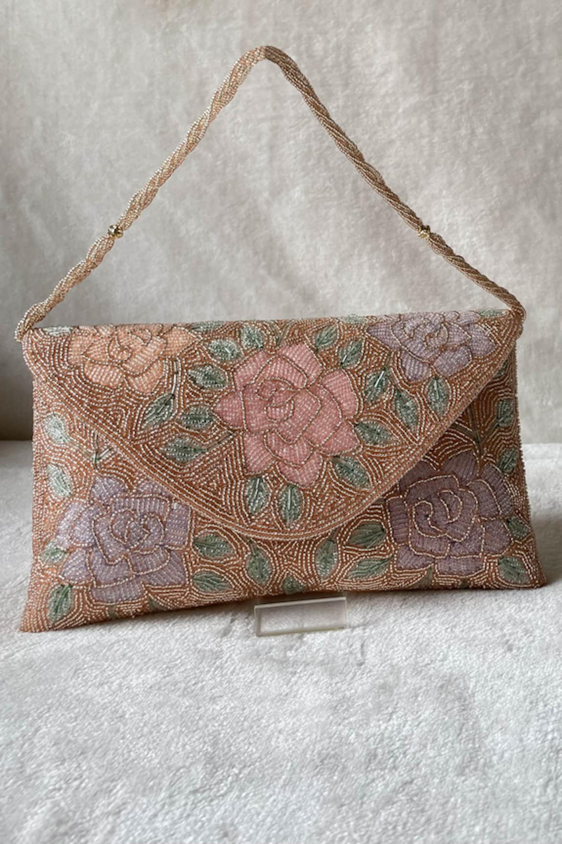 Kreivo by Vamanshi Damania Silk Embellished Envelope Bag