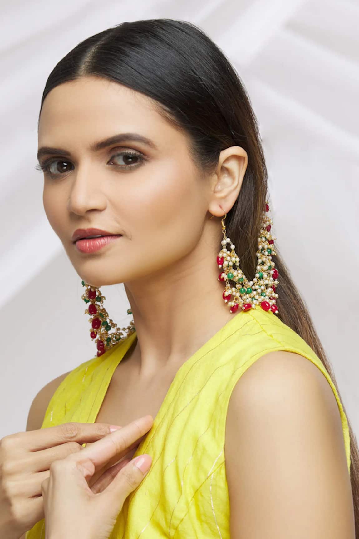 Just Shradha's Multi Layered Beaded Ear Chains