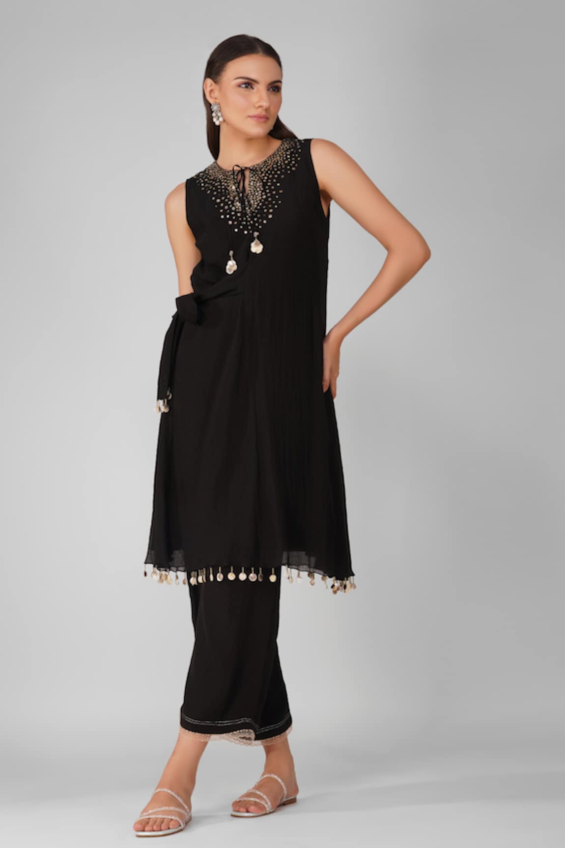 Devyani Mehrotra Starry Sky Asymmetric Tunic & Pant Set