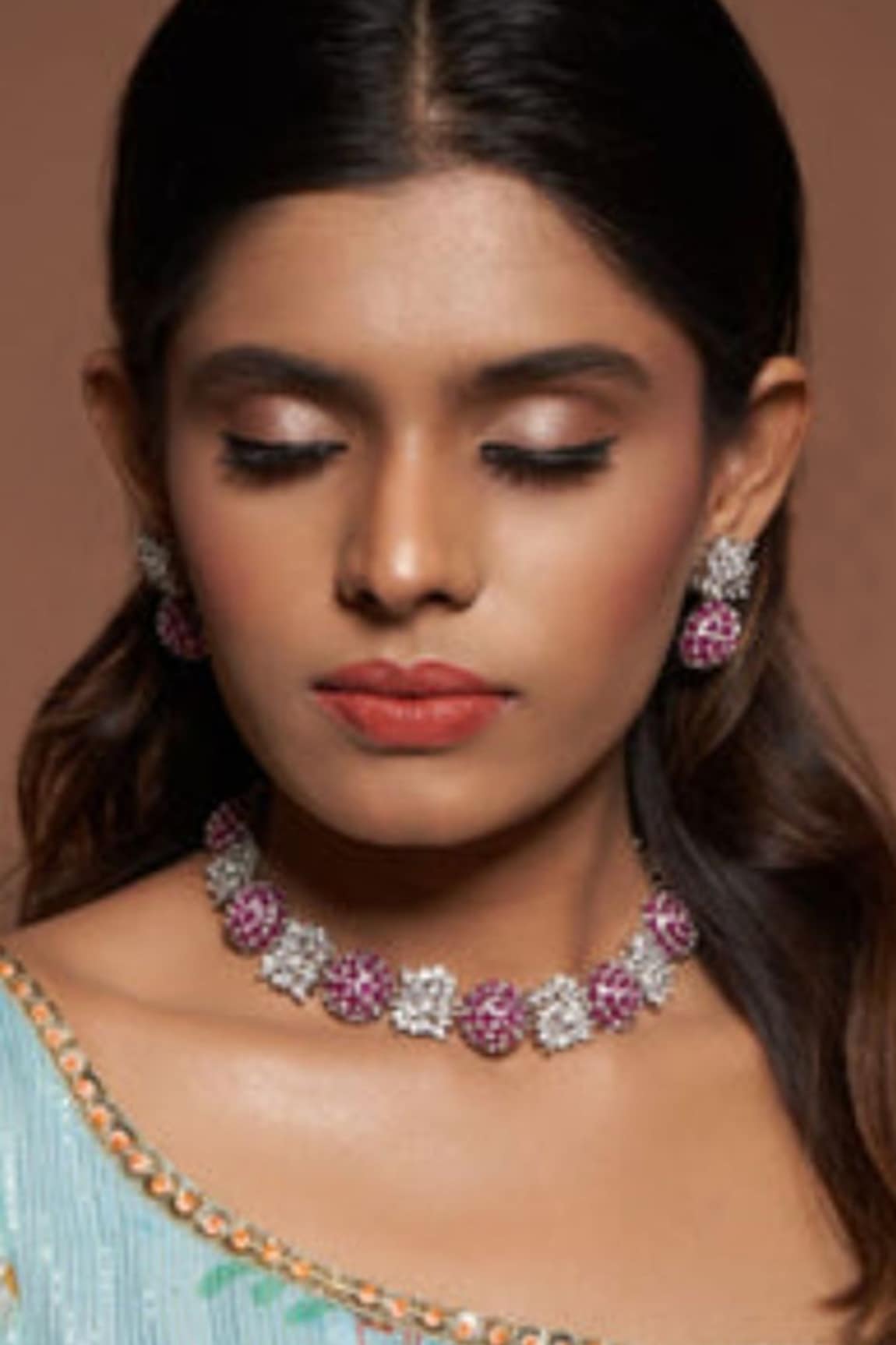 Mozaati Mannat Stone Embellished Necklace Set