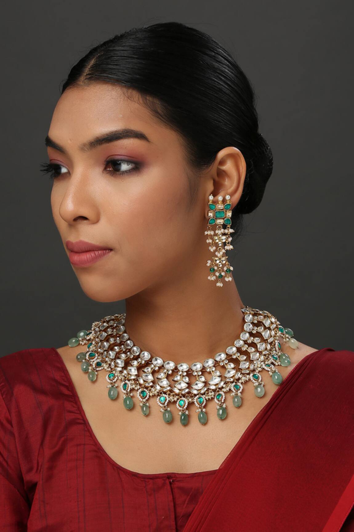 MINAKI Kundan Necklace Set 