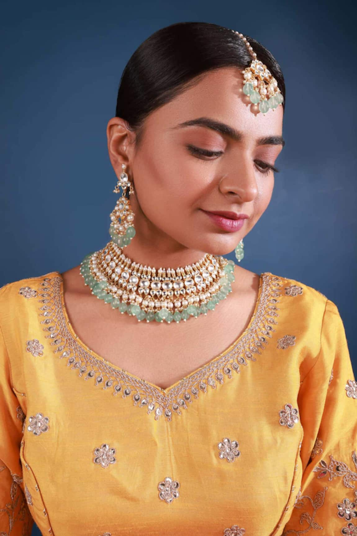 Namasya Kundan Embellished Necklace Set