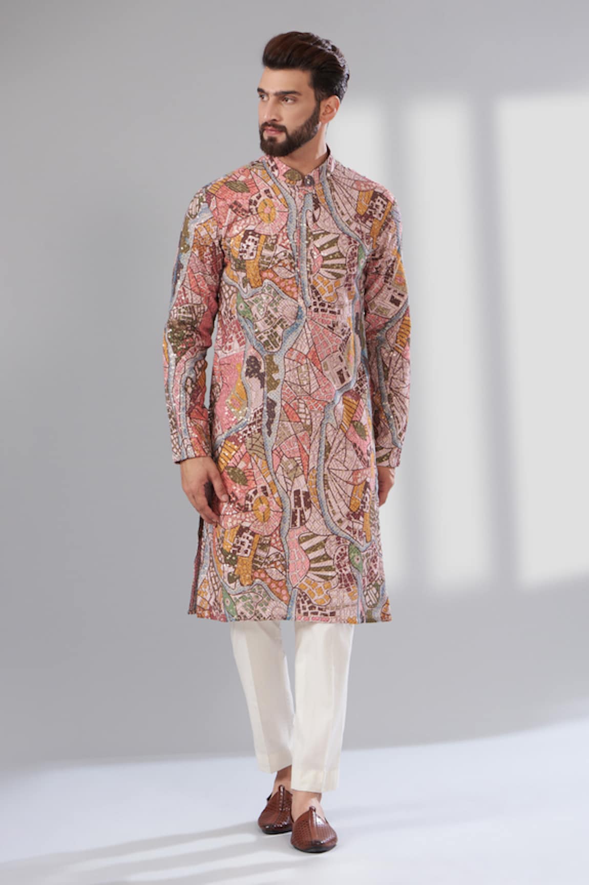 Kasbah Quirky Abstract Embroidered Kurta