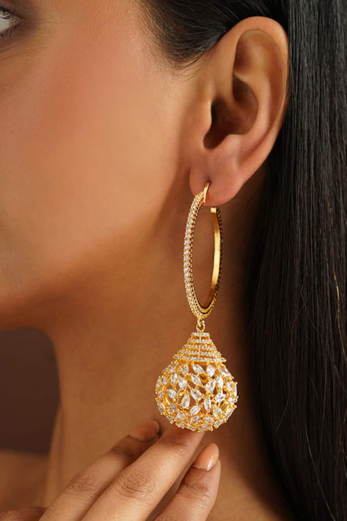 The Jewel Factor Pear Shaped Earrings