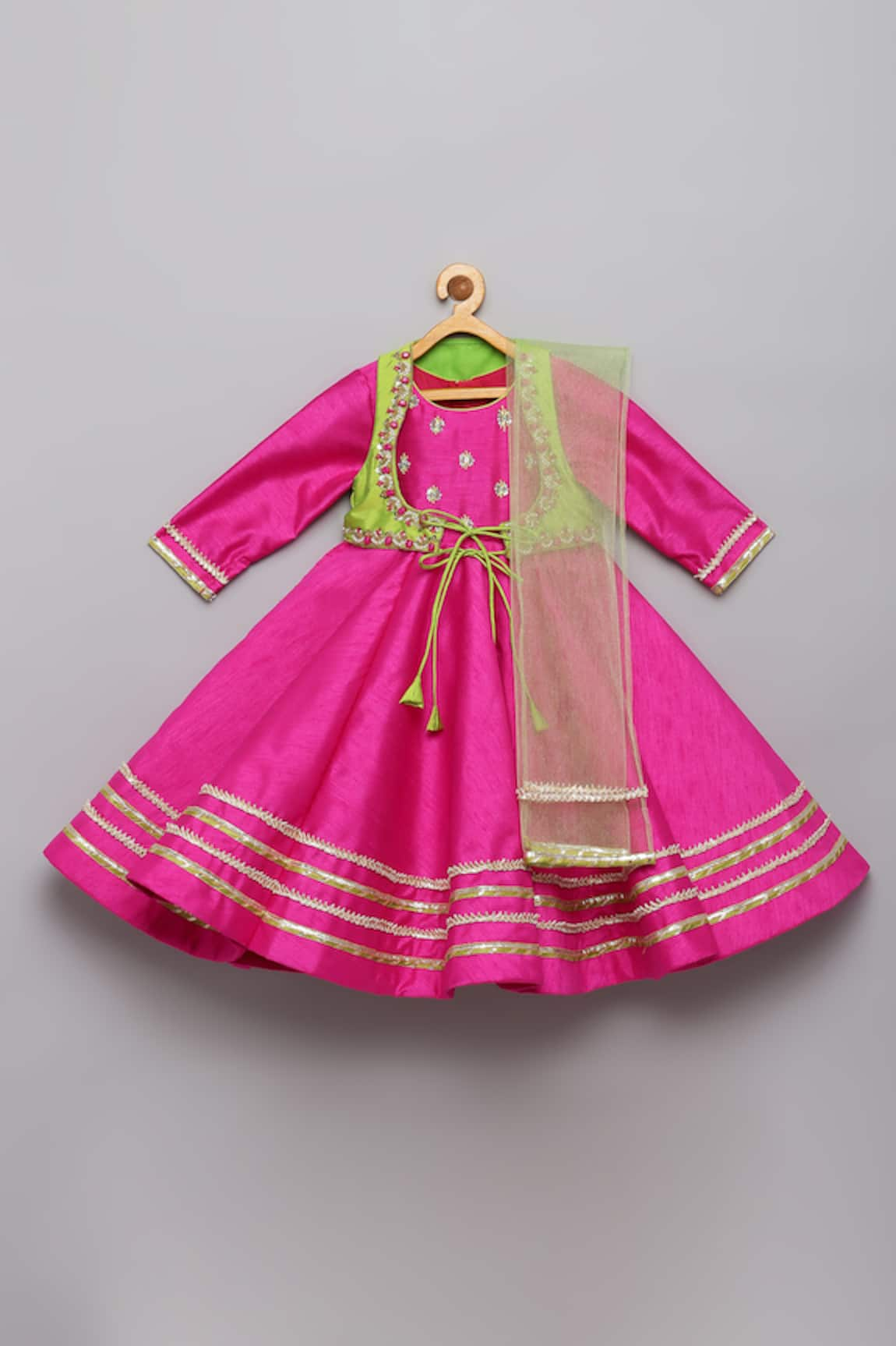 Tutus by Tutu Sequin Embroidered Anarkali Short Jacket Set