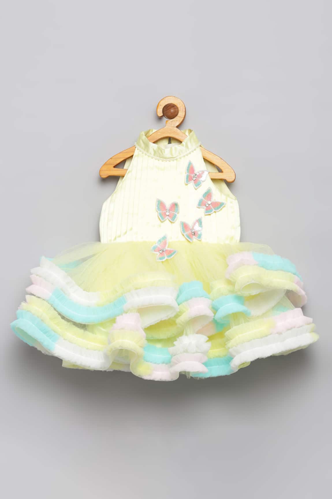 Tutus by Tutu Placed Butterfly Applique Pattern Frill Dress