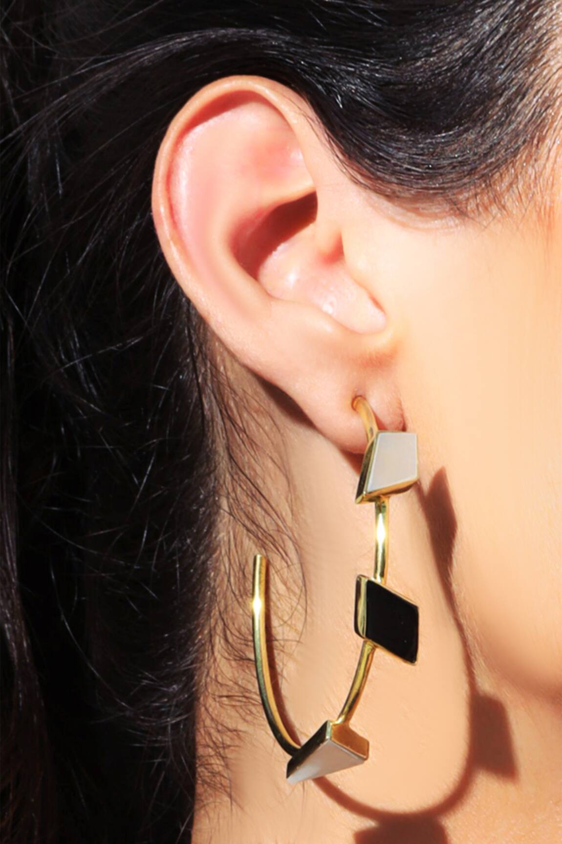 Varnika Arora Dainty Handmade Stone Hoops 