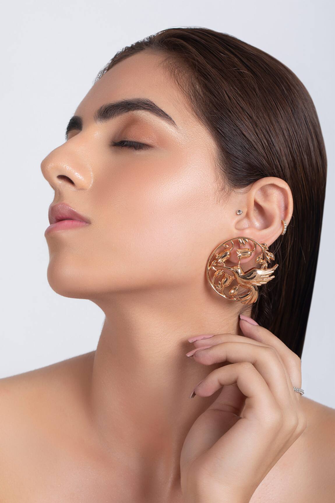 Opalina Soulful Jewellery Handcrafted Floral Statement Studs