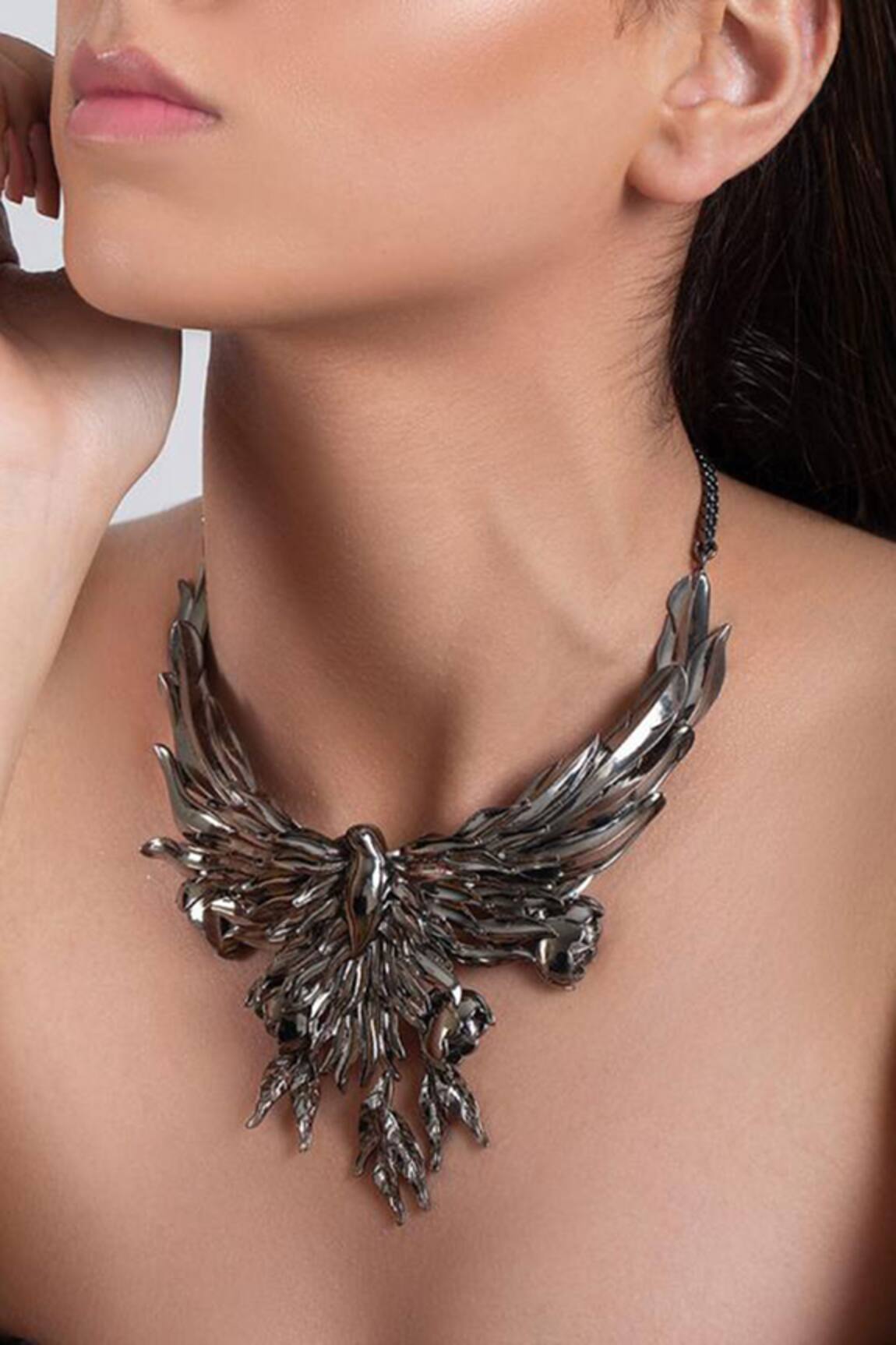 Opalina Soulful Jewellery Handcrafted Bird Carved Collar Necklace