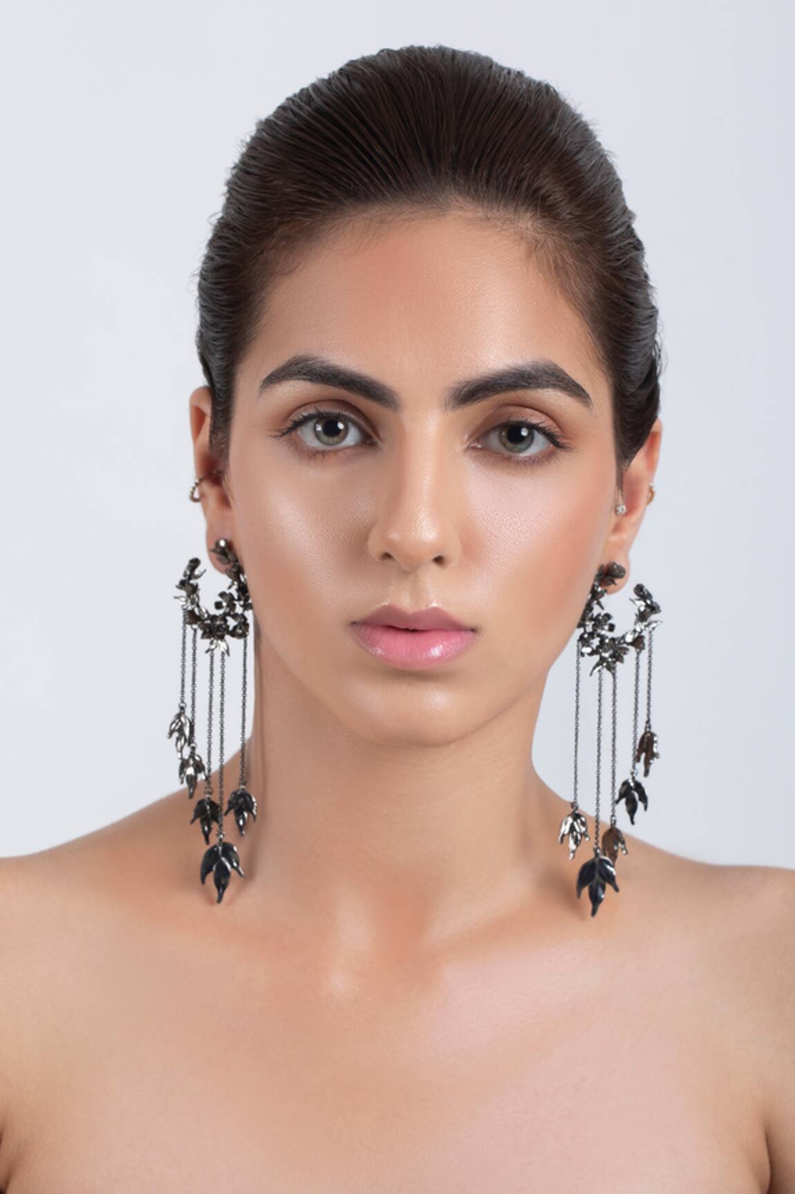 Opalina Soulful Jewellery Handcrafted Chain Tassel Hoop Long Earrings 
