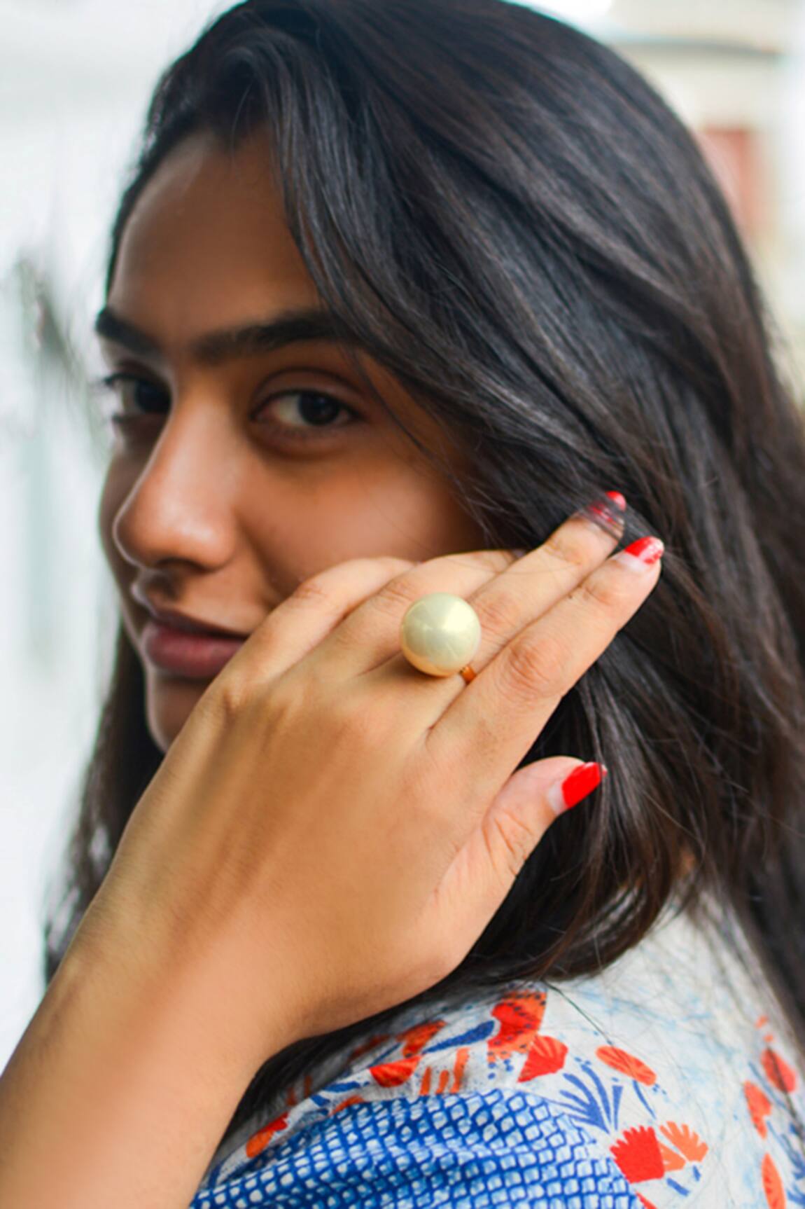 Ishhaara Pearl Embellished Ring