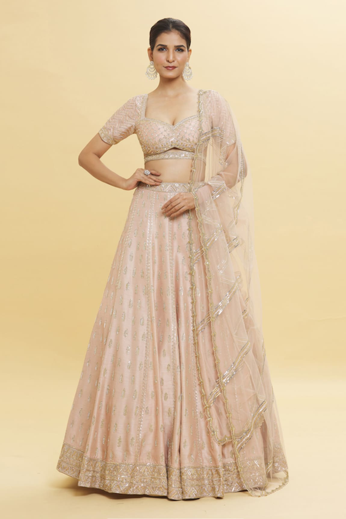 Shlok Design Zardozi Embroidered Lehenga Set