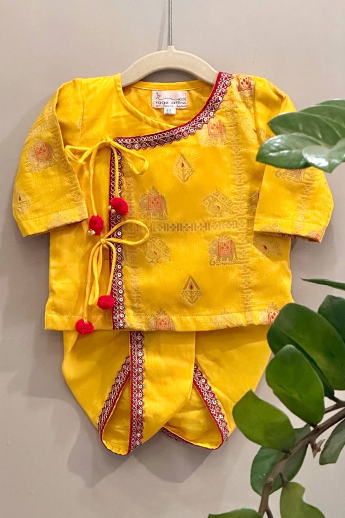 Rage Attire-Sweta Saria Border Embroidered Kurta & Dhoti Pant Set