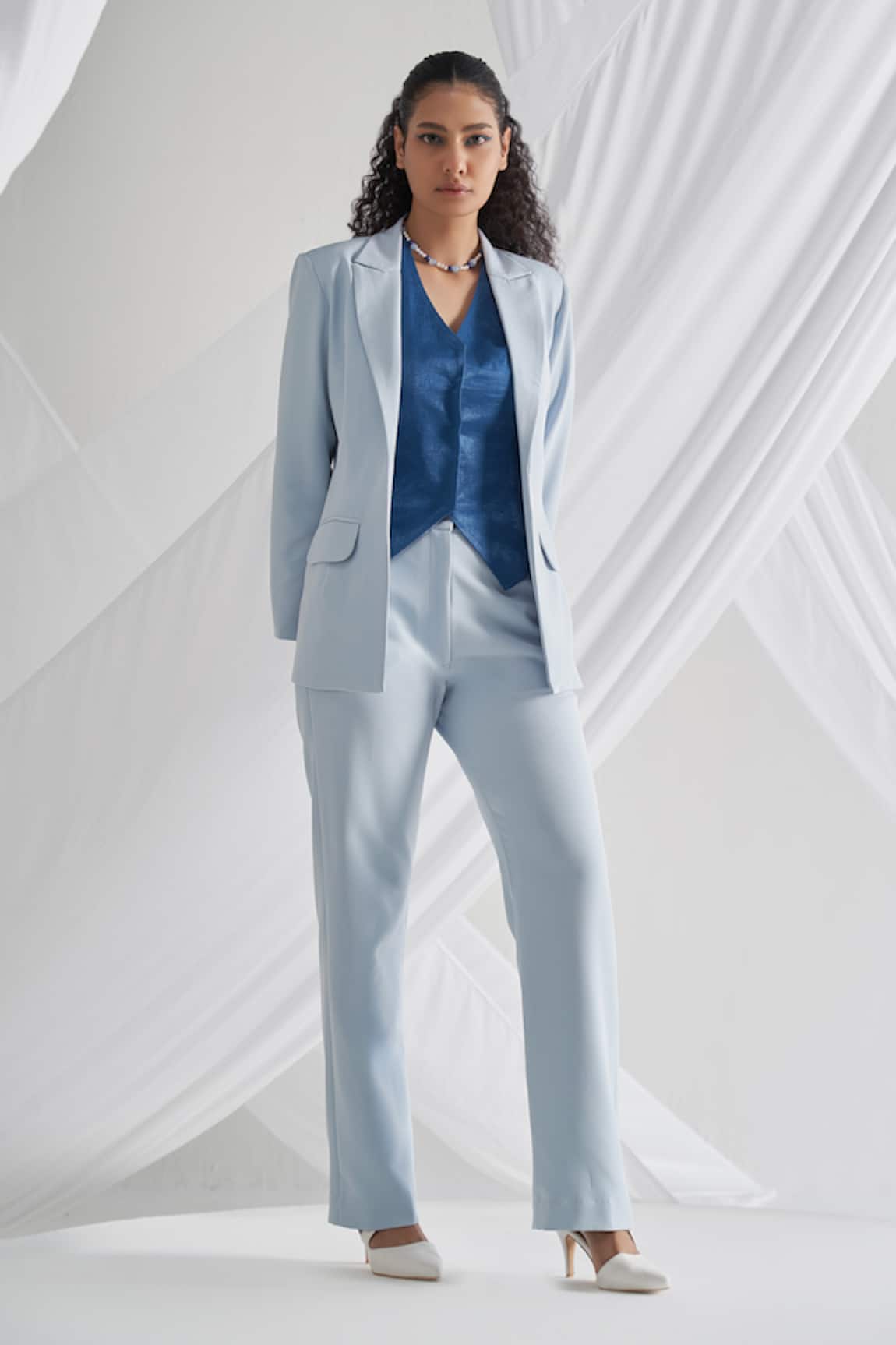Detales Billie Jean Waistcoat Blazer & Trouser Set