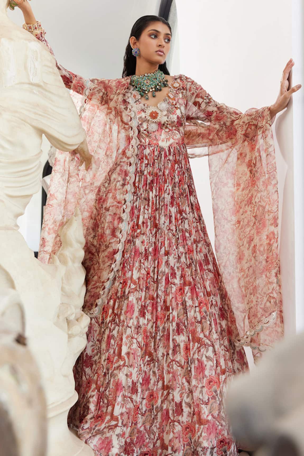 Ridhima Bhasin Arabelle Liberty Print Anarkali With Dupatta 