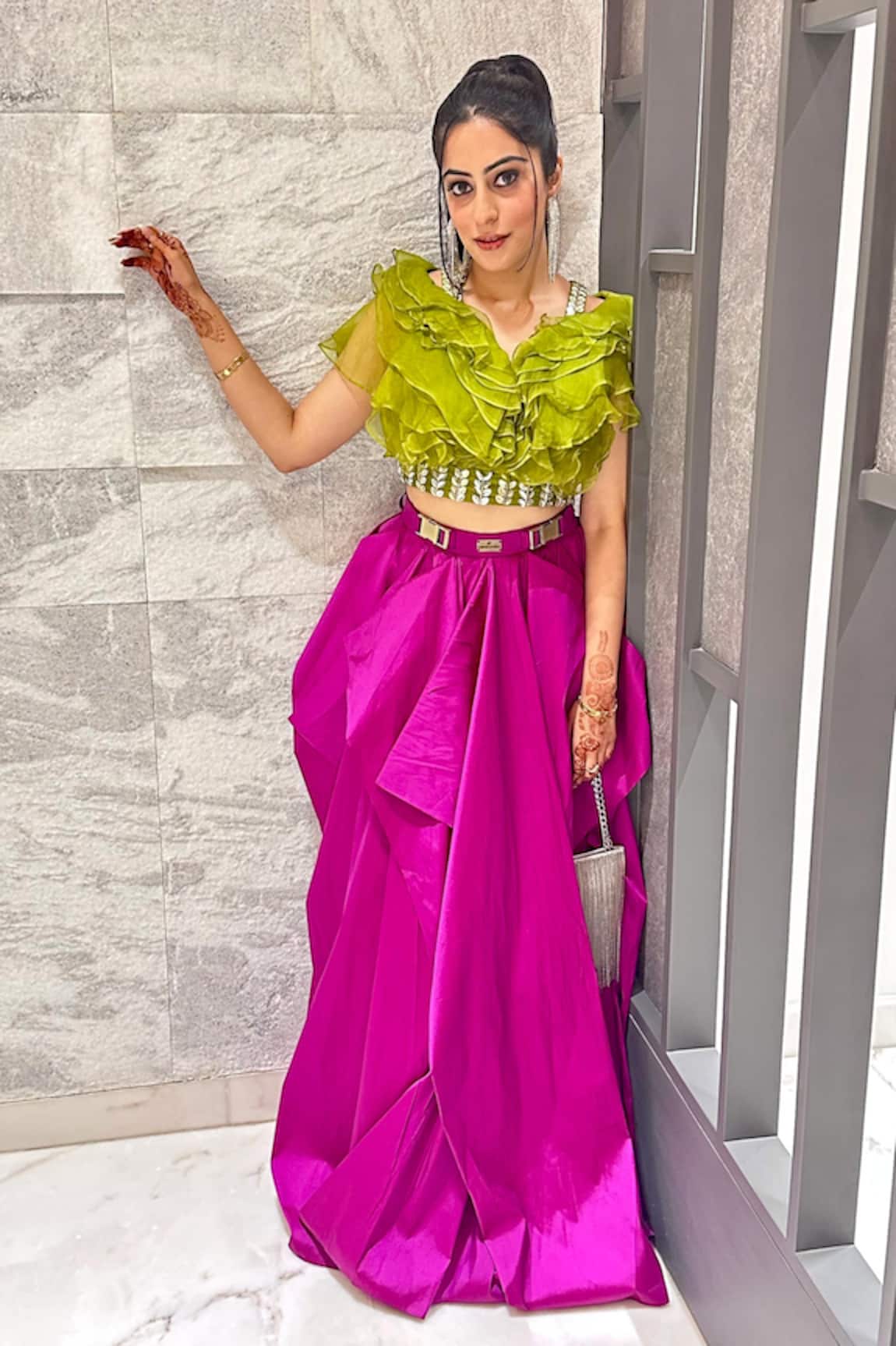 Jubinav Chadha Ayana Ruffle Top