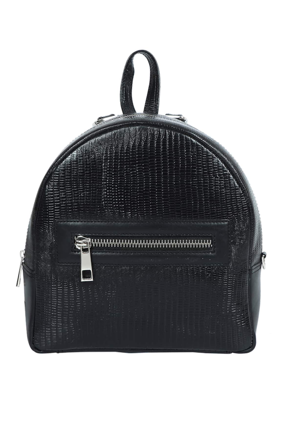 X Feet Above Thread & Bead Embroidered Black Backpack