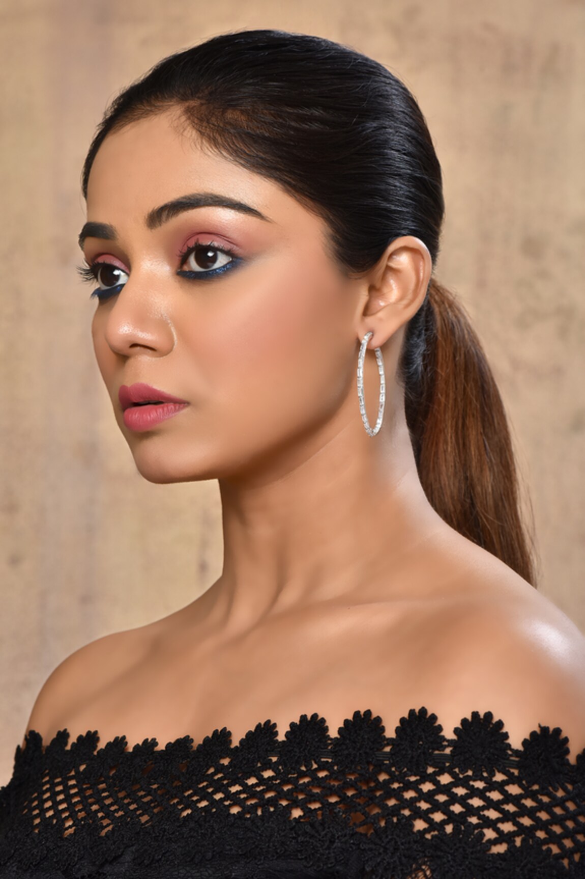 Nepra By Neha Goel Zircon Embellished Hoops