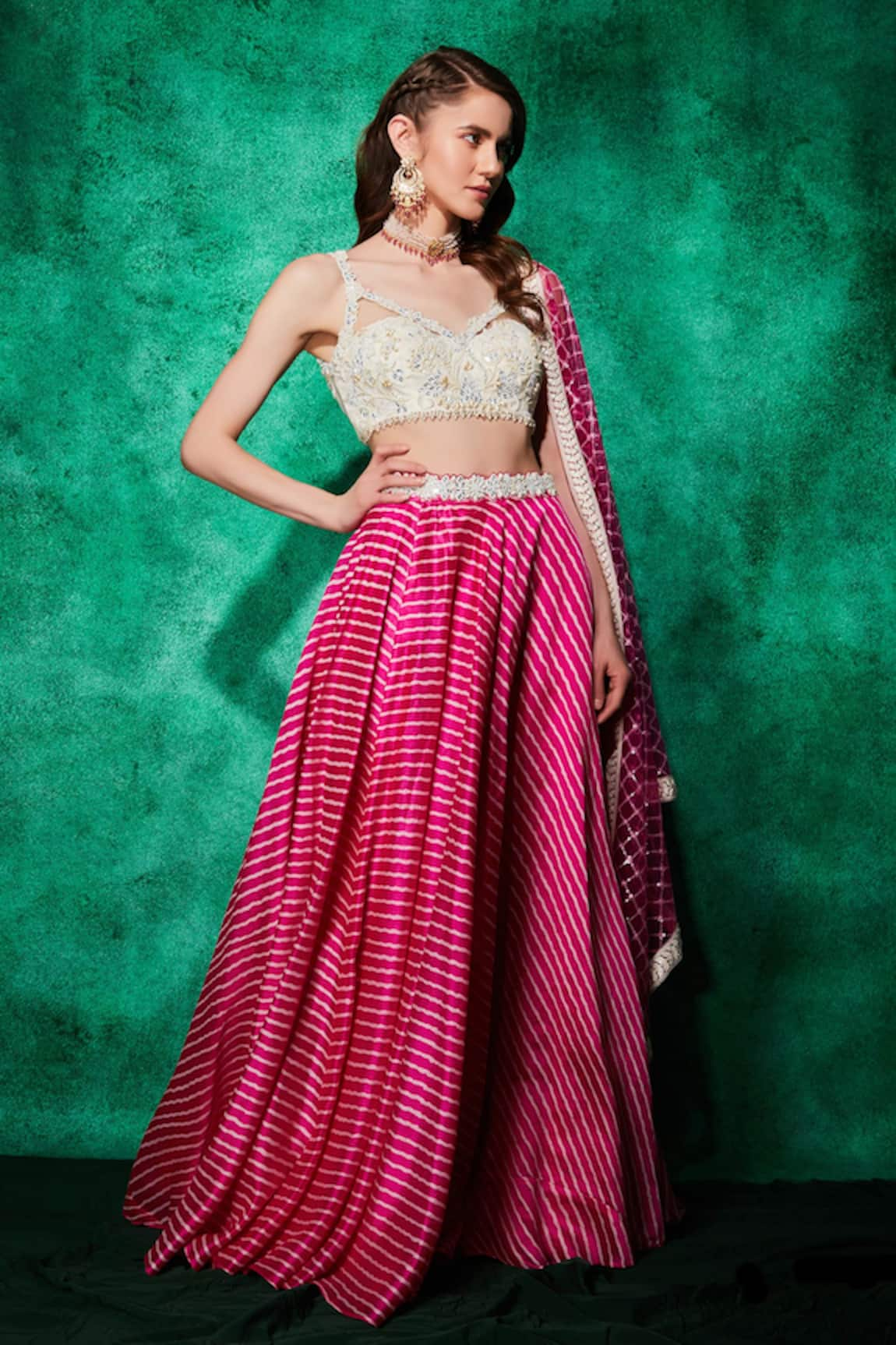 Saaj by Ankita Leheriya Lehenga & Embroidered Blouse Set