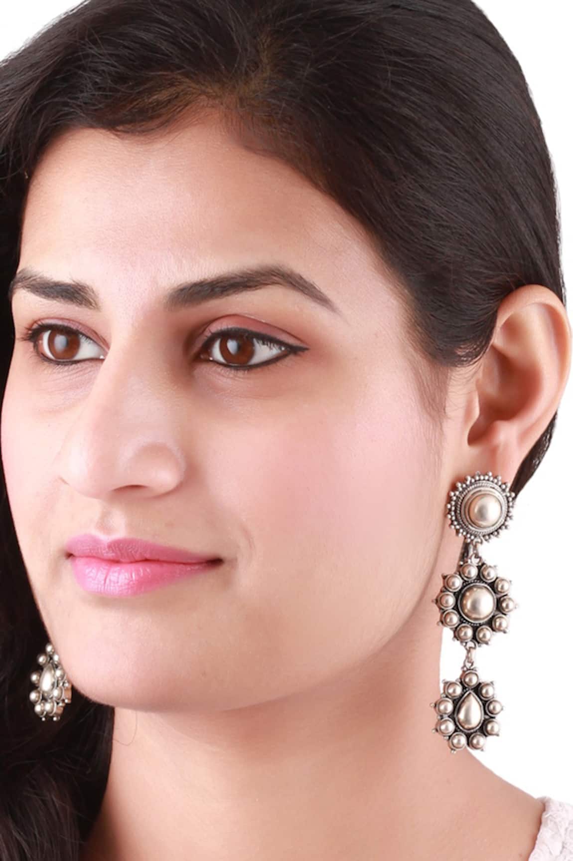 Sangeeta Boochra Handcrafted Carved Earrings 