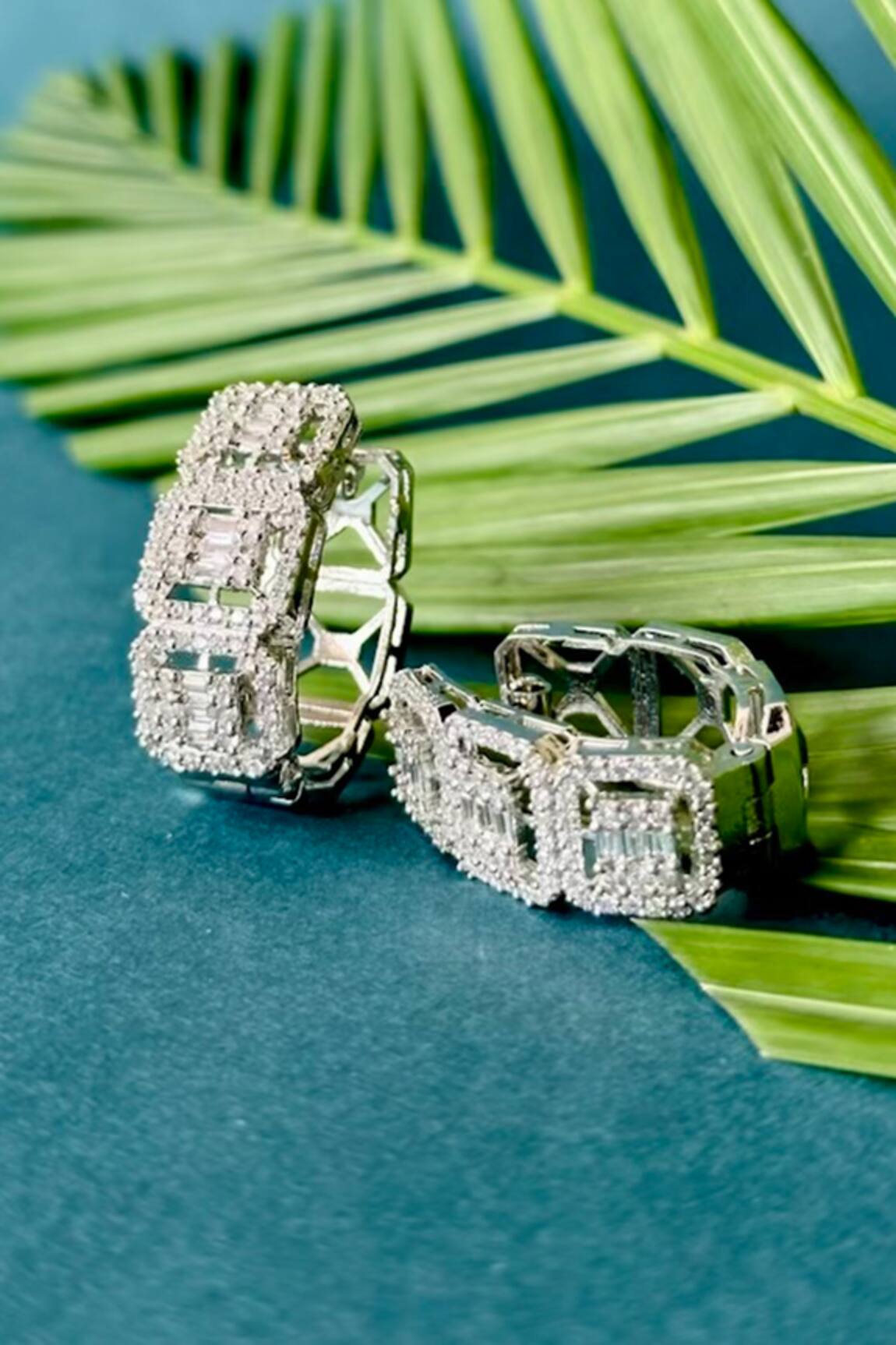 Nayaab By Sonia Carre Anneau Embellished Hoops 