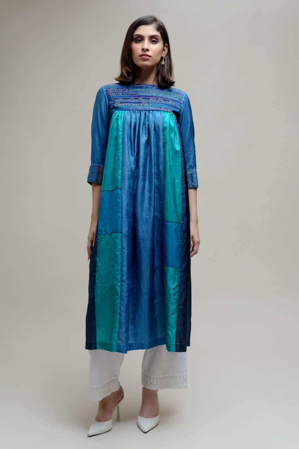 Naina Jain Textile Embroidered Yoke Kurta 