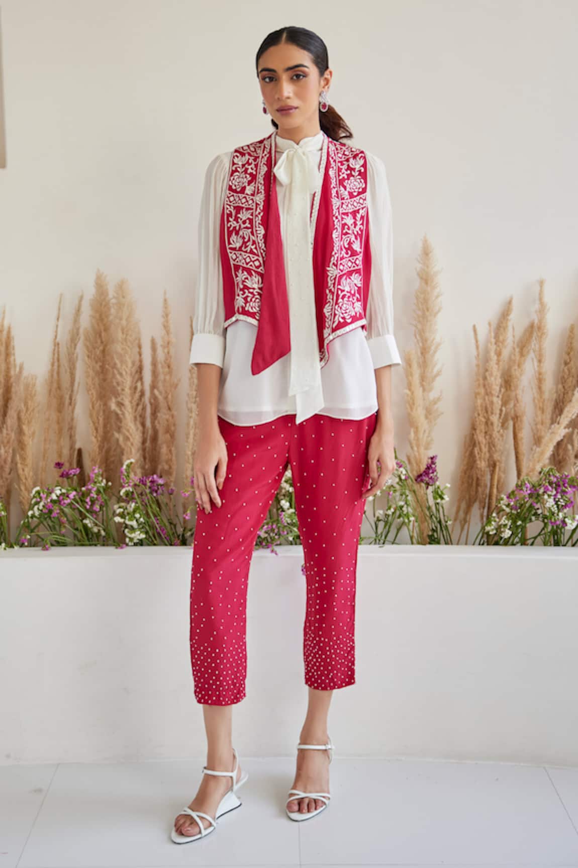 Twenty Nine Beads Embroidered Pant 