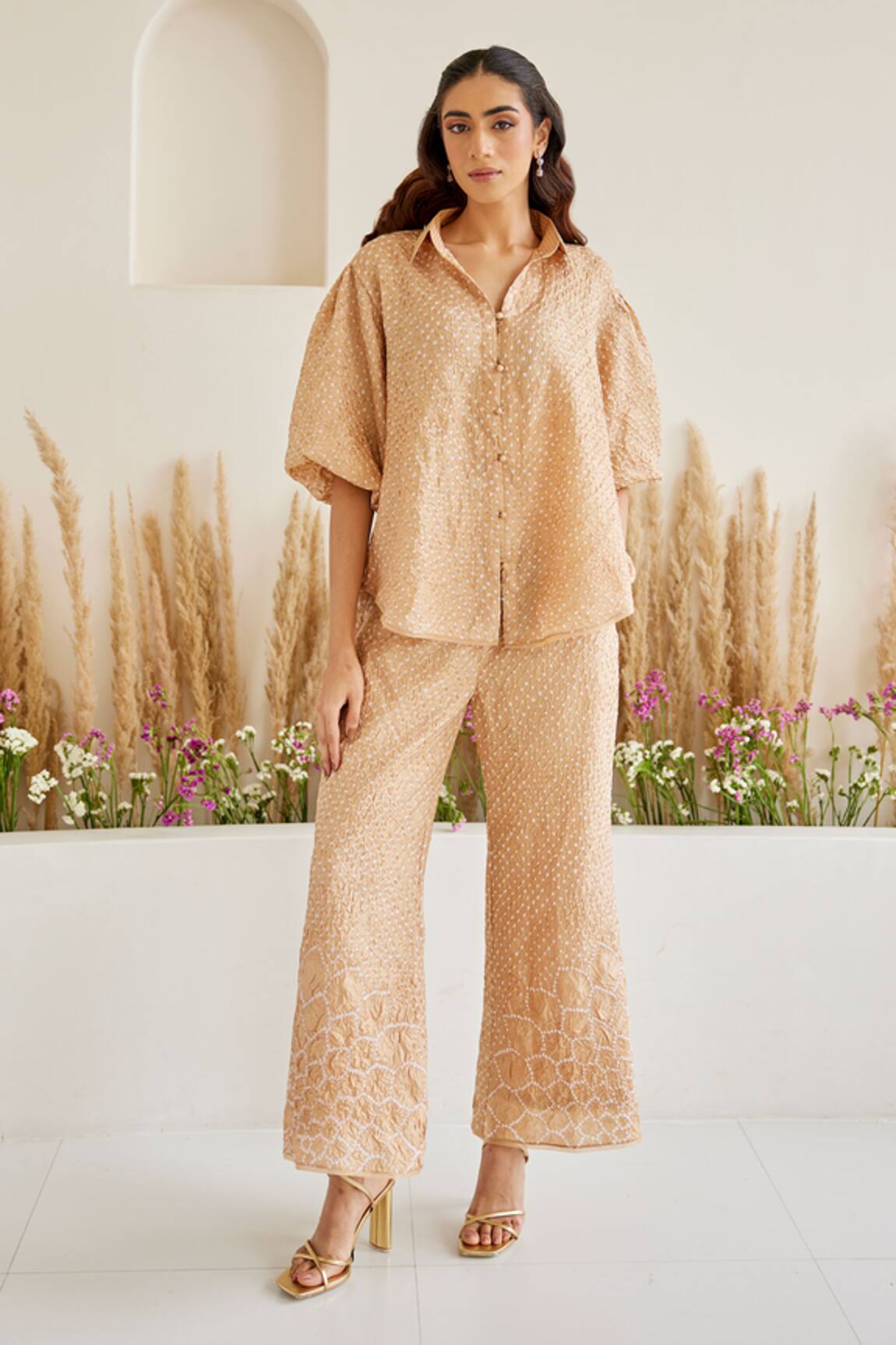 Twenty Nine Hand Tie Dye Bandhani Pattern Palazzo 