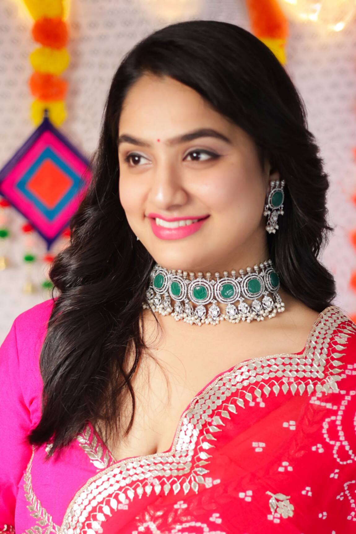 Ishhaara Kundan Stone Embellished Choker Set