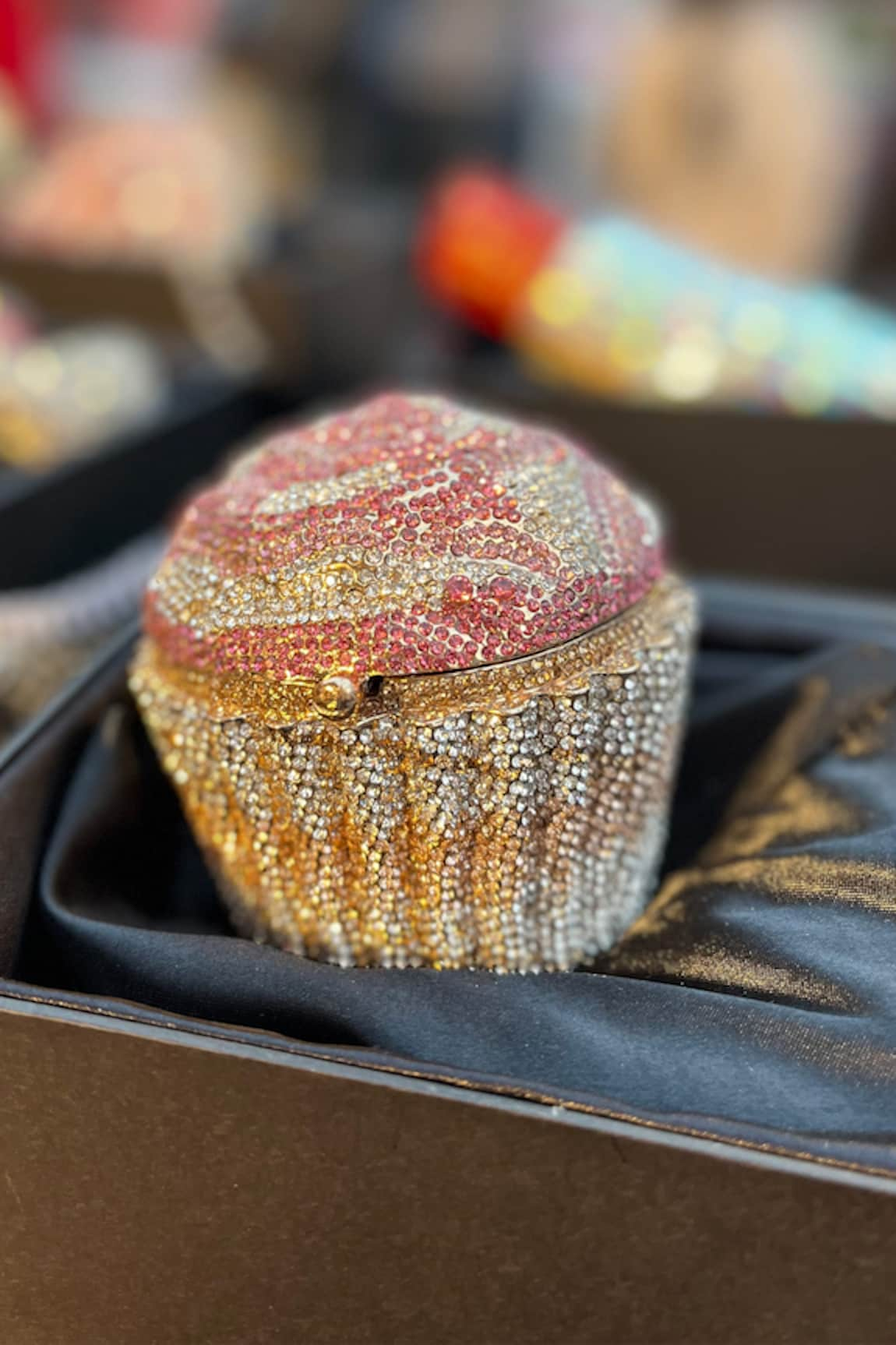 House of Bling Crystal Studded Cupcake Shaped Clutch