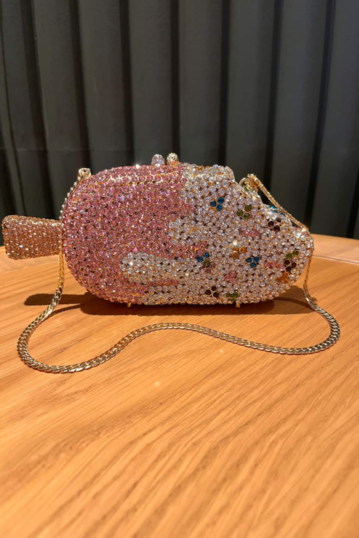 House of Bling Crystal Studded Ice Cream Shaped Clutch