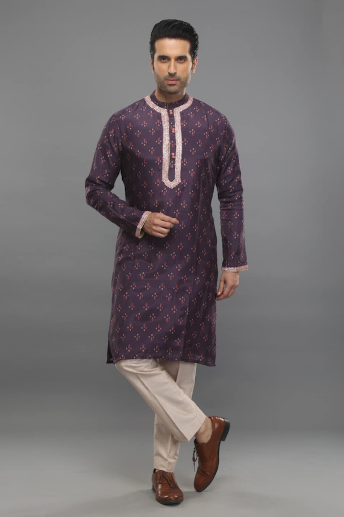 Para Abstract Print Kurta & Pant Set