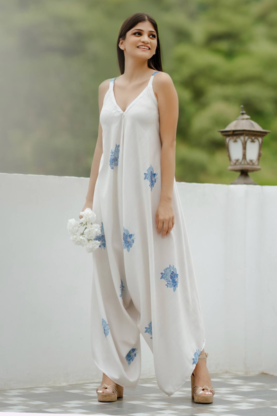 Pasha India Seashell Palazzo Jumpsuit