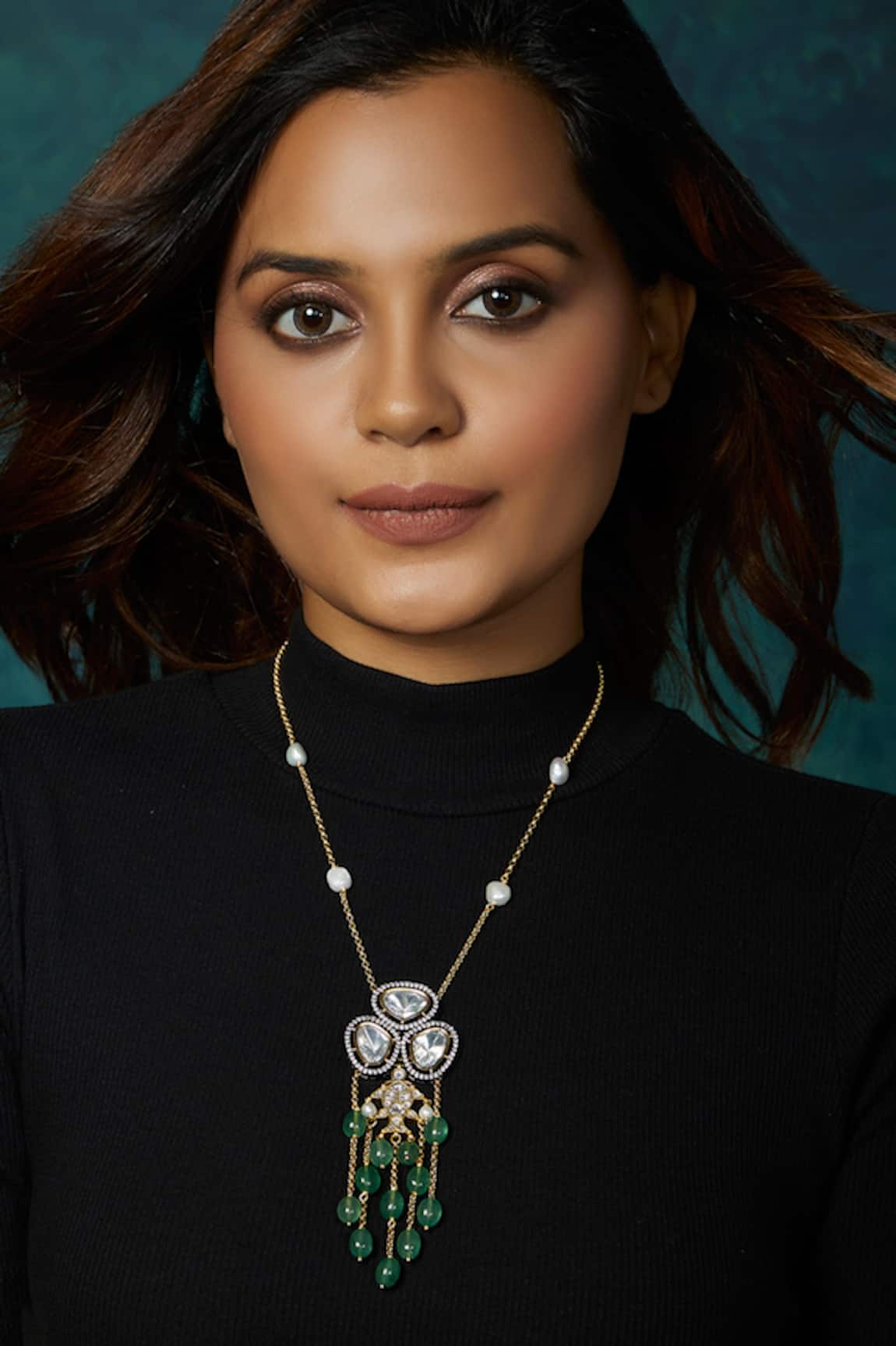 Joules By Radhika Antique Polki Long Necklace