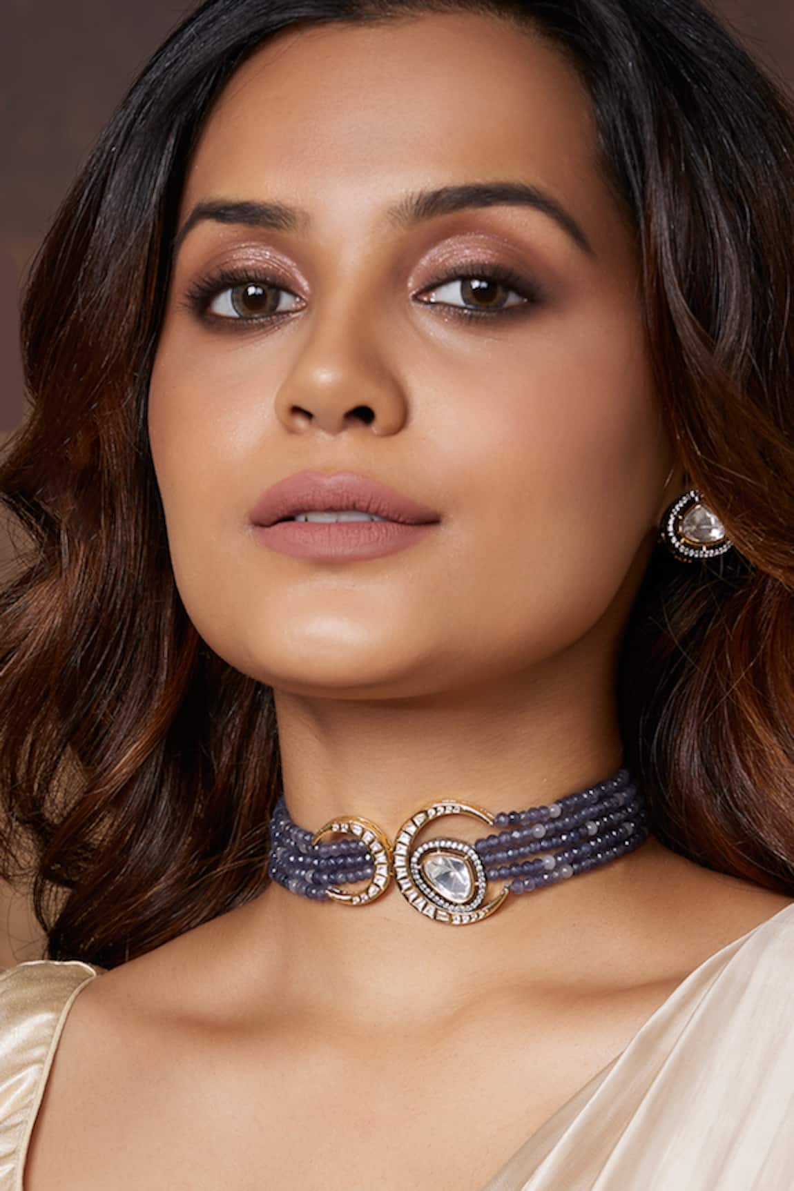 Joules By Radhika Half Moon Shaped Choker Set 