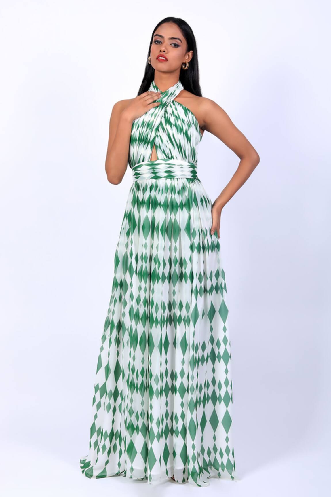 Swatee Singh Diamond Pattern Gown