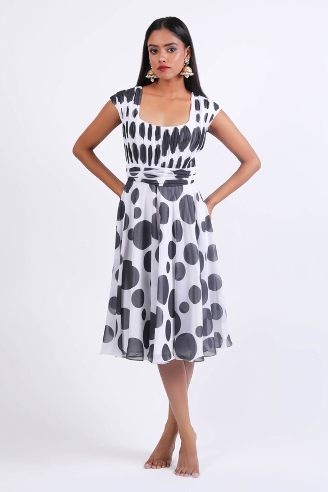 Swatee Singh Polka Dot Pattern Dress