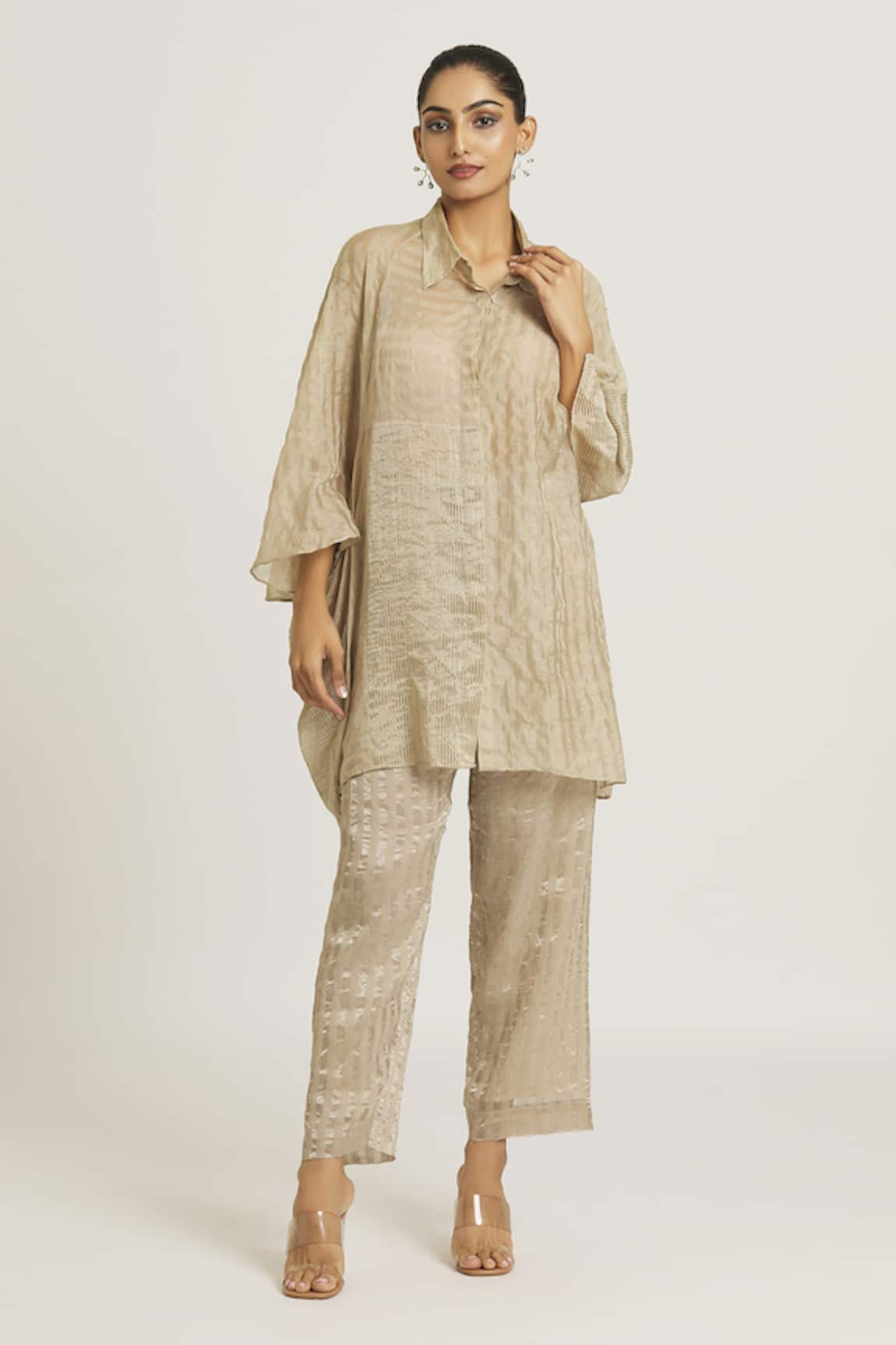 Urvashi Kaur Stripe Woven Shirt