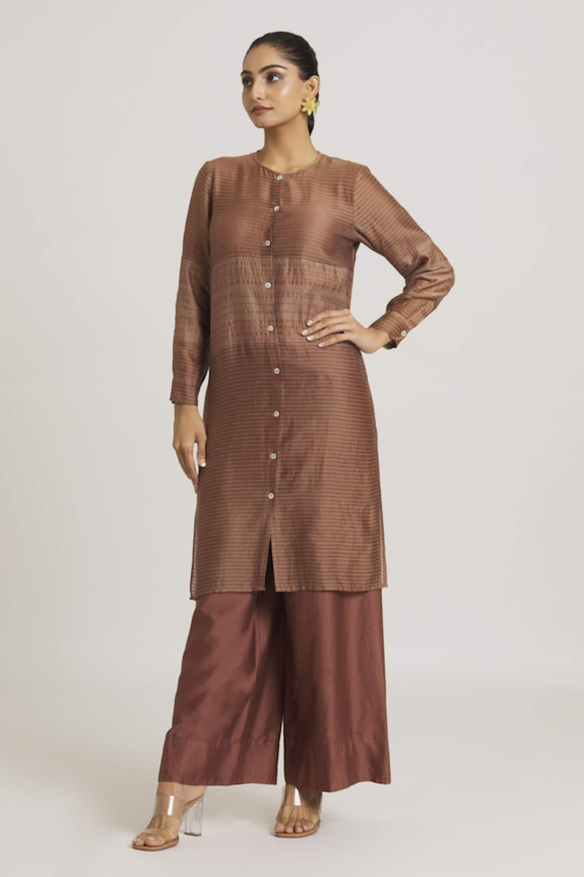 Urvashi Kaur Chanderi Silk Woven Tunic
