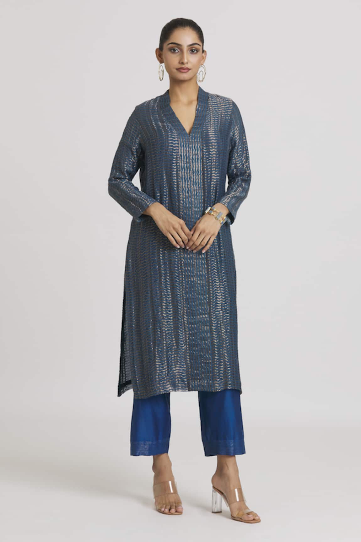 Urvashi Kaur Chanderi Silk Textured Tunic