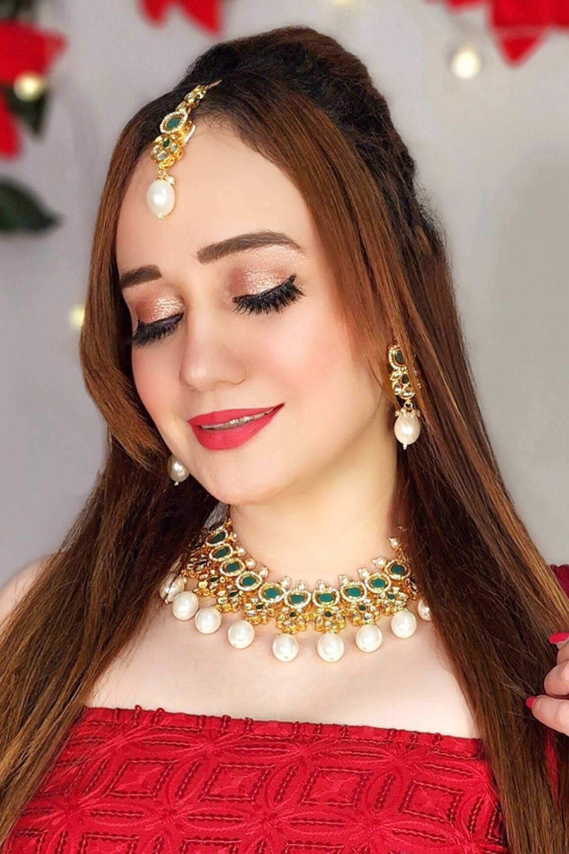 Ishhaara Pearl Drop Choker Set 