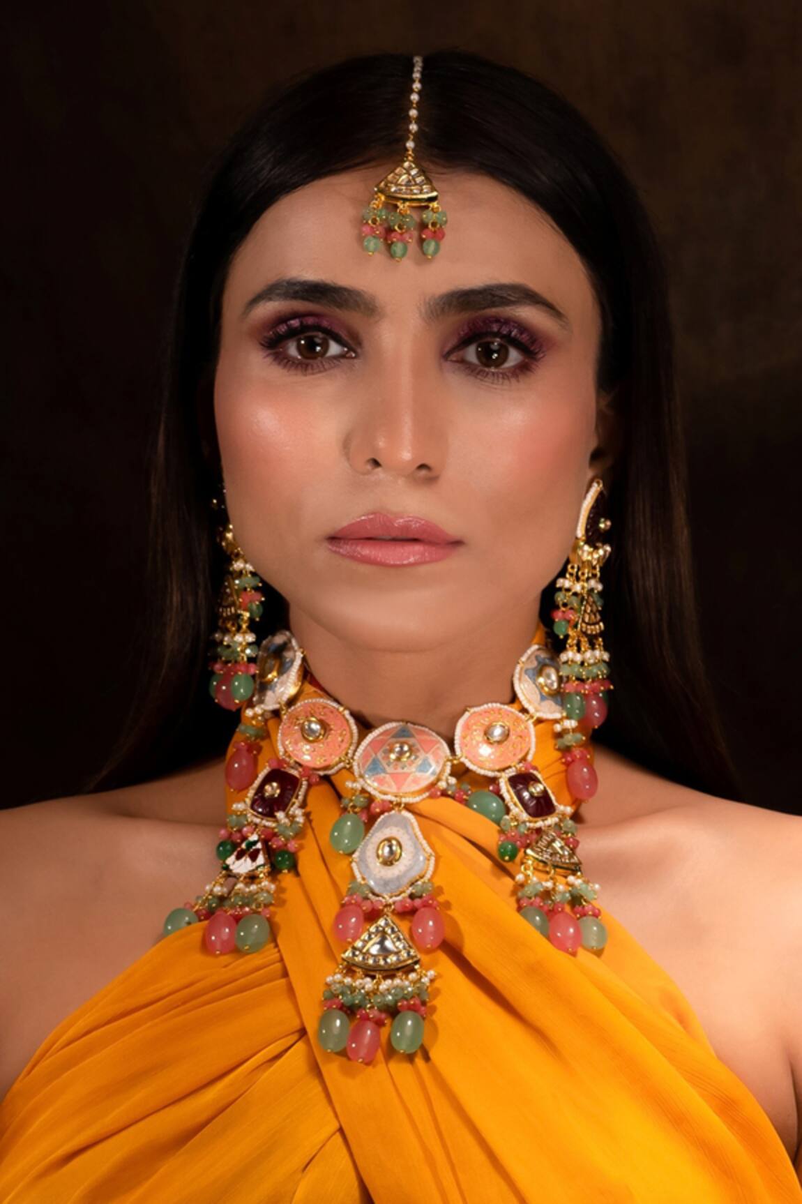 Ishhaara Hand Painted Choker Set 